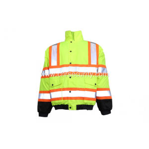 High visibility color safety jacket